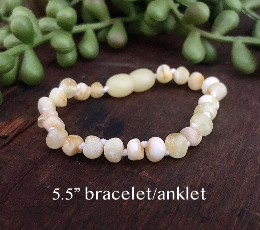 Amber Necklaces/ Bracelets: Milky Raw Amber