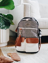 Load image into Gallery viewer, Coffee &amp; Cream Boss Backpack Diaper Bag
