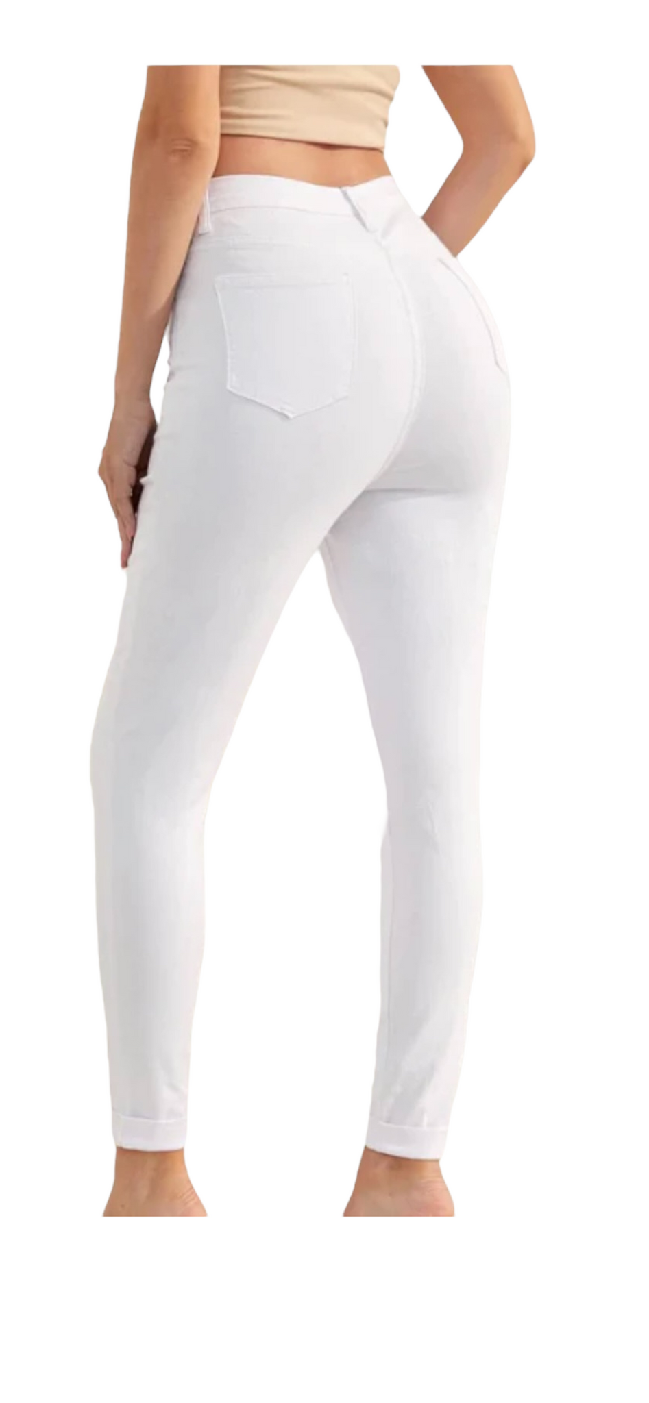 White Maternity High Waisted Skinny Jeans – My Little Bean 4D