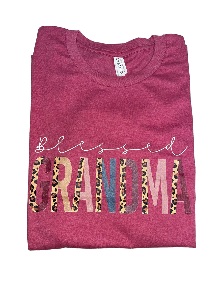 Blessed GRANDMA T-Shirt/ Heather Raspberry – My Little Bean 4D ...