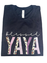 Load image into Gallery viewer, Blessed YAYA Black T-Shirt
