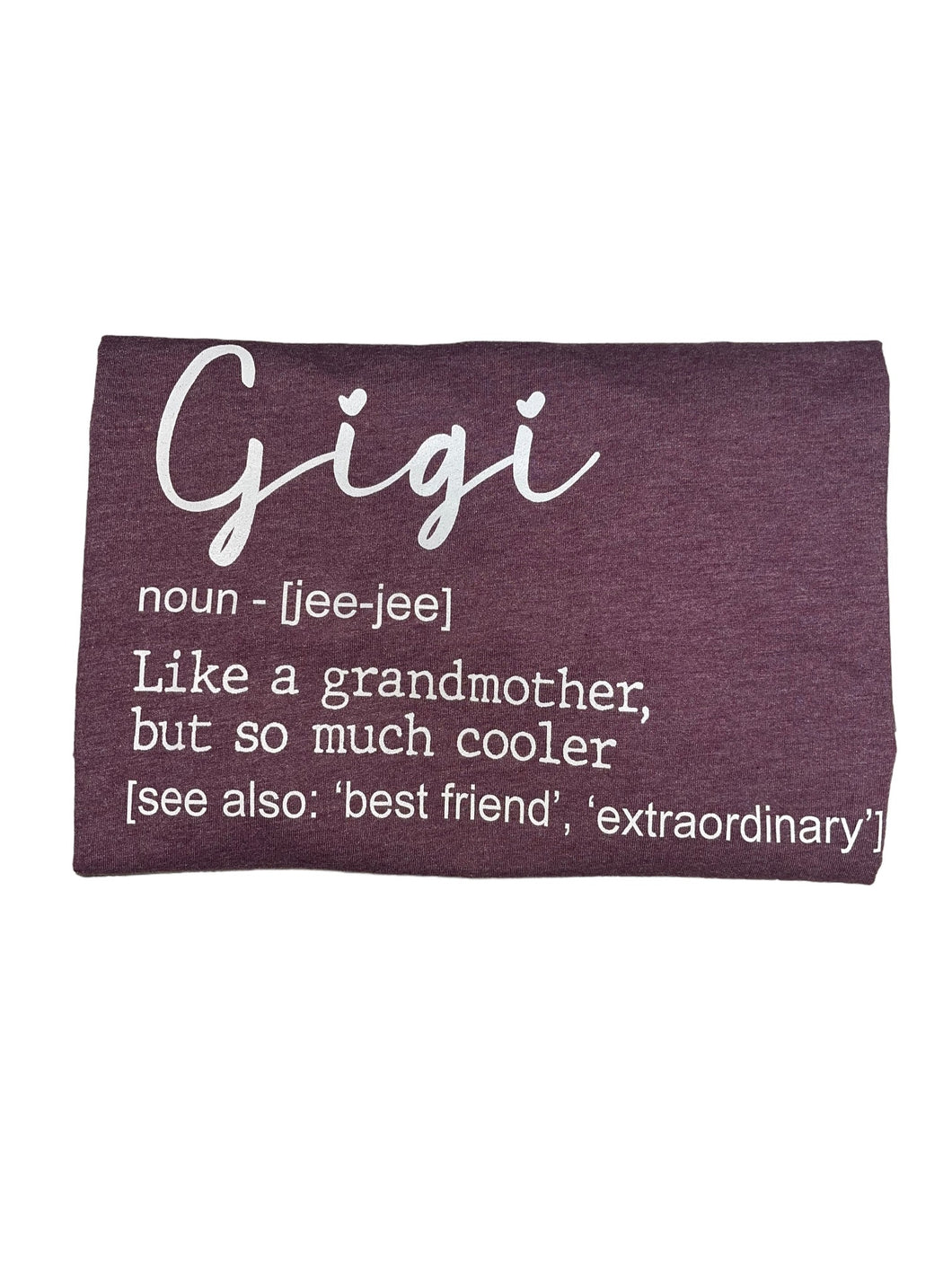 GIGI Definition T-Shirt- Heather Maroon