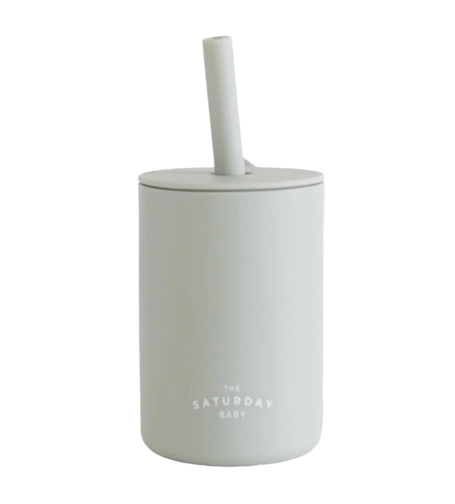 Silicone Straw Cup- Sage
