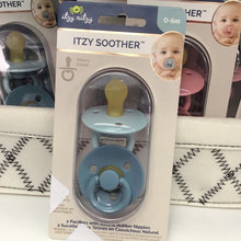 Load image into Gallery viewer, Itzy Soother: Blue Natural Rubber Pacifier Sets
