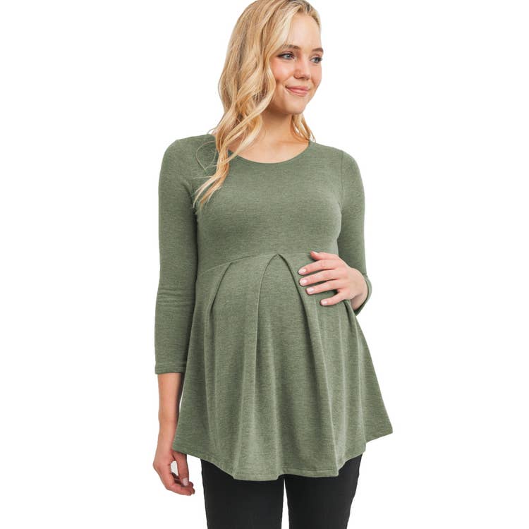 Olive Empire Waist Top