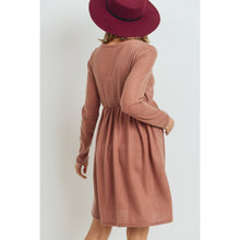 Load image into Gallery viewer, Rust Orange Long Sleeve Dress
