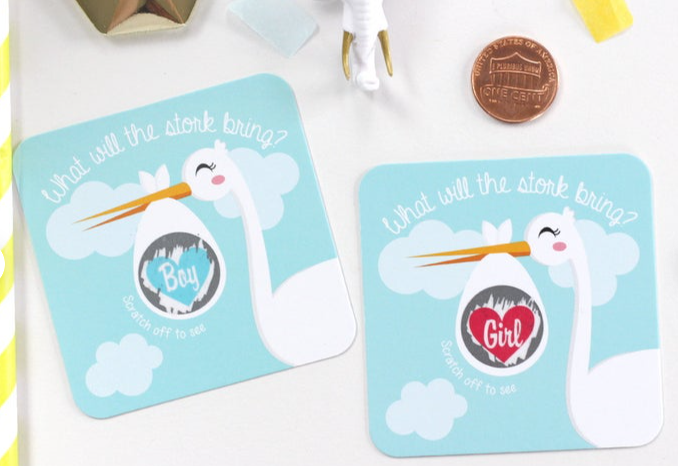 Stork Design Scratch Off Card