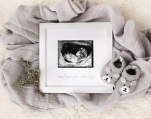 Load image into Gallery viewer, &quot;We Love You Already&quot; Sonogram Photo Frame, White
